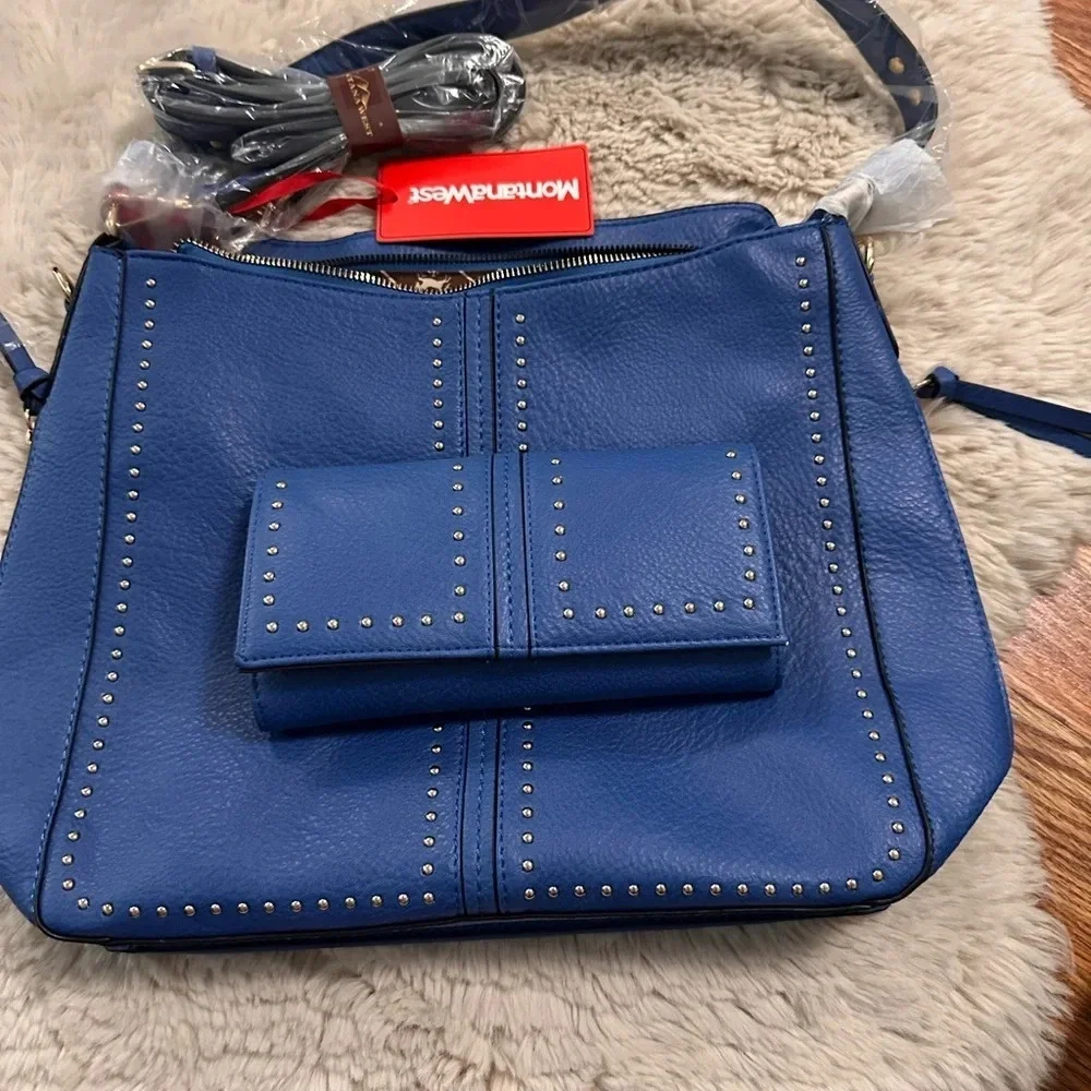 Montana West Hobo Bag with concealed carry pocket with matching wallet/crossbody
